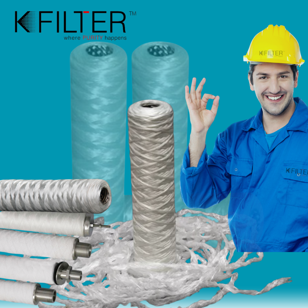 Glass fiber wounded filters